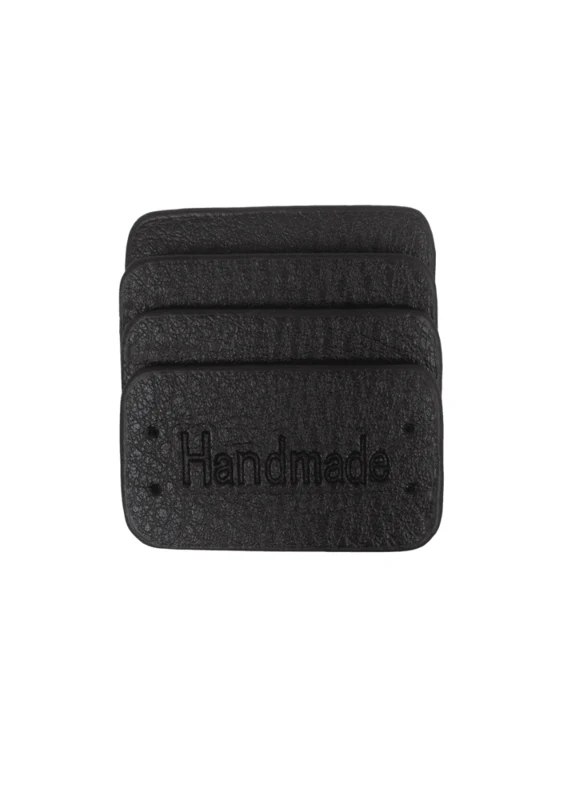 Go Handmade Handmade Label, 4 szt.: Czarny