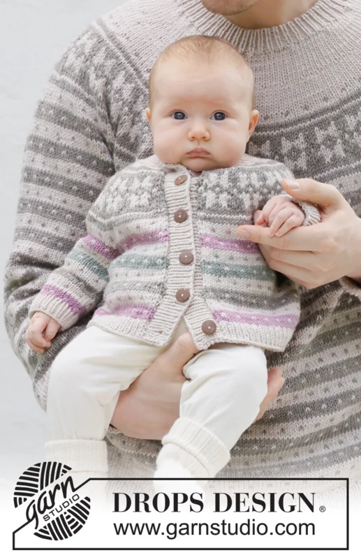 Baby 51-23 Sunrise Star Cardigan by DROPS Design