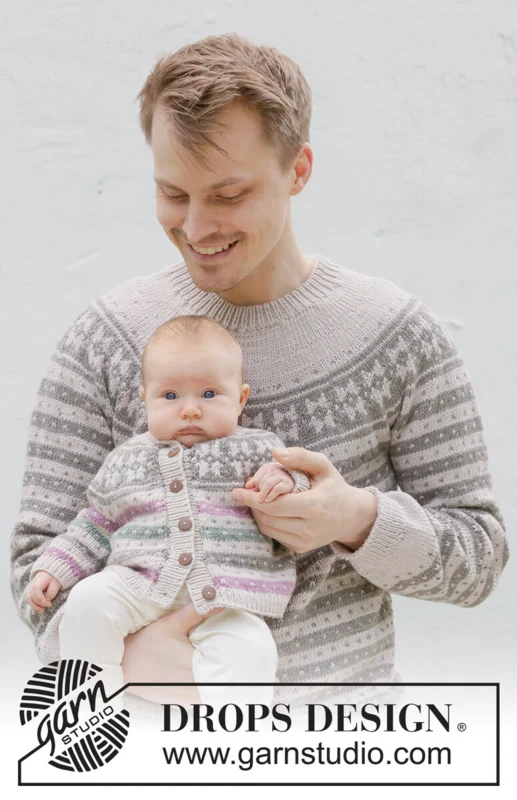 Baby 51-23 Sunrise Star Cardigan by DROPS Design