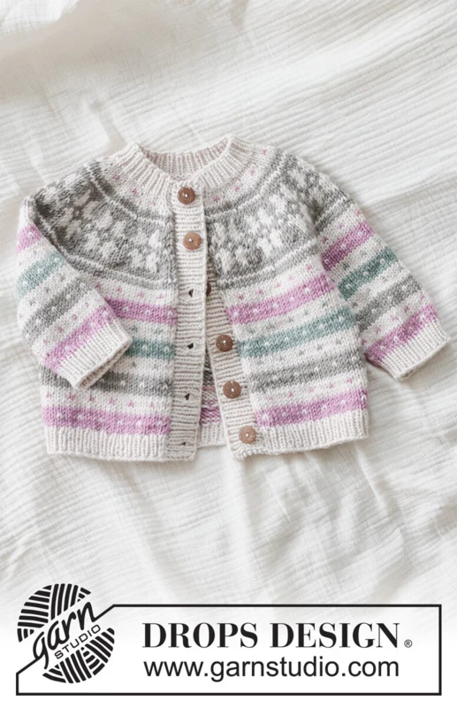 Baby 51-23 Sunrise Star Cardigan by DROPS Design