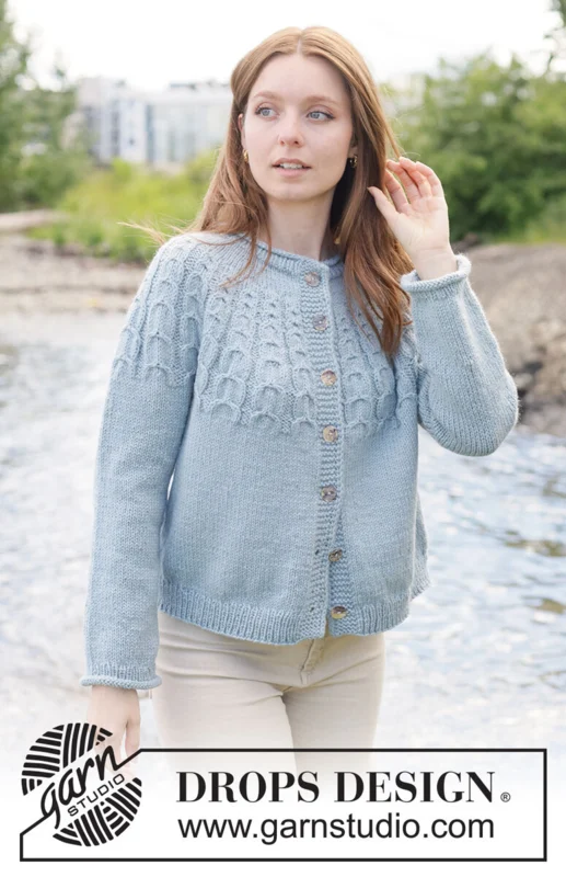 River Dream Cardigan – DROPS 273-12 – okrągły karczek