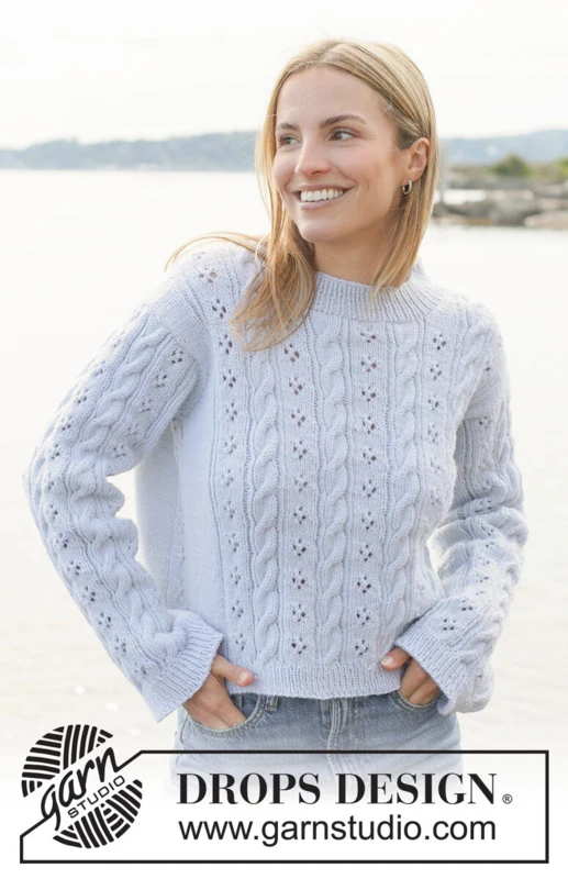 Lucky Cables Sweater – DROPS 273-3 – sweter z włóczki Karisma