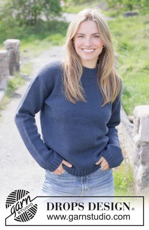 Autumn Fjord Sweater – DROPS 273-22 – sweter z Merino Extra Fine