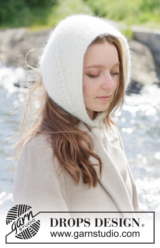 Snow Mist Bandana – DROPS 270-25 – bandana z Alpaca i Kid-Silk
