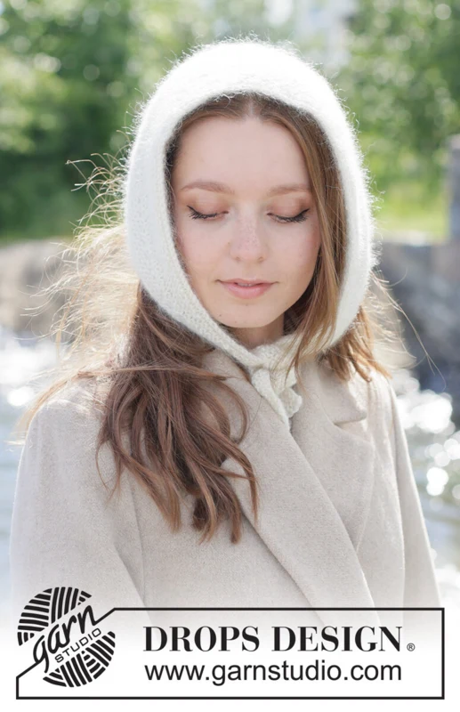 Snow Mist Bandana – DROPS 270-25 – bandana z Alpaca i Kid-Silk