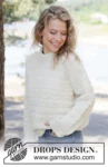 White Echo Sweater – DROPS 263-1, sweter ze ściegiem strukturalnym z DROPS Lima, zdjęcie 1