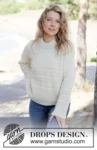 White Echo Sweater – DROPS 263-1, sweter ze ściegiem strukturalnym z DROPS Lima, zdjęcie 5