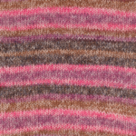 DROPS Fabel Long Print 655 Drewniana róża