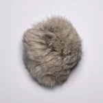 Pompon Futro Królika 10 cm 06 Szary