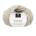 Du Store Alpakka Sterk 932 Jasnobeżowy melanżowy tweed
