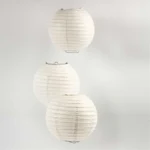 Lampion papierowy, 20 cm, 1 sztuka Biały