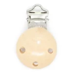 HobbyArts Klips Drewniany, Okrągły, z Otworami, 1 szt. Natura