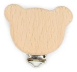 HobbyArts Klips do szelek z drewna, Kształt, 1 sztuka Miś