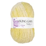 Viking Pleddgarn 745 Biały/Żółty