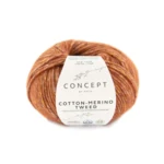 Katia Cotton-Merino Tweed 501 Czerwona pomarańcza
