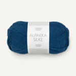 Sandnes Alpakka Silke 6063 Atramentowy Niebieski