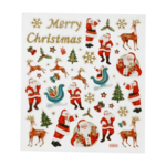 Naklejki, Boże Narodzenie, 15 x 16.5 cm, 1 arkusz Święty Mikołaj i renifer