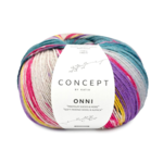 Katia Concept Onni Socks 405 Niebieskozielony-Fuksja-Cytrynowy Żółty