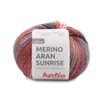 Katia Merino Aran Sunrise 309 Fioletowy-Zielony-Czerwony