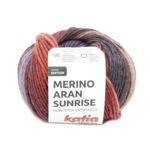 Katia Merino Aran Sunrise 302 Niebieski-Pomarańczowy-Czerwony