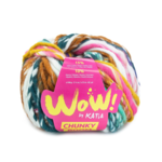 Katia Wow Chunky Boom 302 Różowy-Perła jeżyna-Cytrynowy żółty