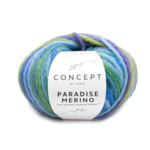 Katia Concept Paradise Merino 502 Jasnoniebieski-Niebieski-Zielony-Żółty