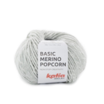 Katia Basic Merino Popcorn 104 Jasnoszary-biały