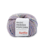 Katia Basic Merino Popcorn 201 Lawendowy-wielokolorowy