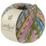 Lana Grossa Landlust Die Sockenwolle 822 Lazurowy/Szarozielony/Żółty/Fioletowy/Wiosenna zieleń/Złamana biel/Szary