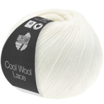 Lana Grossa Cool Wool Lace 28 Biały