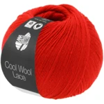 Lana Grossa Cool Wool Lace 68 Jaskrawoczerwony