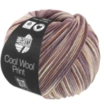 Lana Grossa Cool Wool Print 845 Greige/Beżowy/Mauve/Taupe/Szarobrązowy