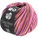 Lana Grossa Cool Wool Print 830 Różowy/Rdzawy/Mauve/Jeżyna