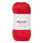LindeHobby Bloom 8/4 Mercerized Cotton 25 Czerwony