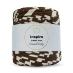 LindeHobby Inspire Print 50 Surowa biel z szerokimi ciemnobrązowymi paskami