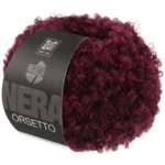 Lana Grossa Orsetto 102 Burgund/Czarny