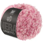 Lana Grossa Orsetto 101 Intensywny róż/Surowa biel