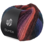 Lana Grossa Bomba 03 Łososiowy/czerwonawy szary/ciemnofioletowy/turkusowy niebieski/petrolowy niebieski/królewski niebieski