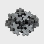 Plus-Plus BIG, 25 szt. 3472 Srebrny