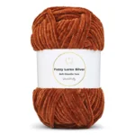 LindeHobby Fuzzy Chenille Silver Lurex 34 Miedziany