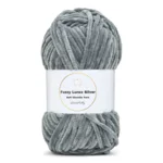 LindeHobby Fuzzy Chenille Silver Lurex 05 Ciemnoszary