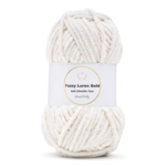 LindeHobby Fuzzy Chenille Gold Lurex 01 Biały