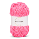 LindeHobby Fuzzy Chenille Gold Lurex 49 Neonowy różowy