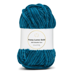 LindeHobby Fuzzy Chenille Gold Lurex 18 Zielony petrol / ciemny turkus