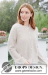 268-6 Meringue Bliss Cardigan by DROPS Design