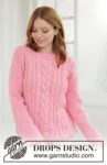 267-13 Pink Marshmallow Sweater by DROPS Design