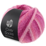 Lana Grossa Cosy Socks Soft Stripes 108 Różowy/brudny róż/łososiowy/wrzosowy