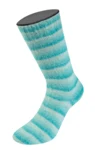 Lana Grossa Cosy Socks Soft Stripes 115 Miętowy/jasnoturkusowy/turkusowy