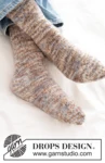 265-21 Moonlight Mover Socks by DROPS Design