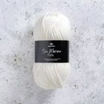 Svarta Fåret Sox Merino 4 ply 00 Naturalna biel